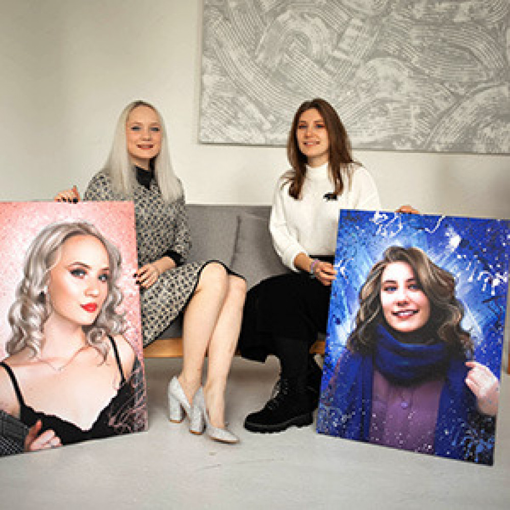 Портрет по фото на холсте