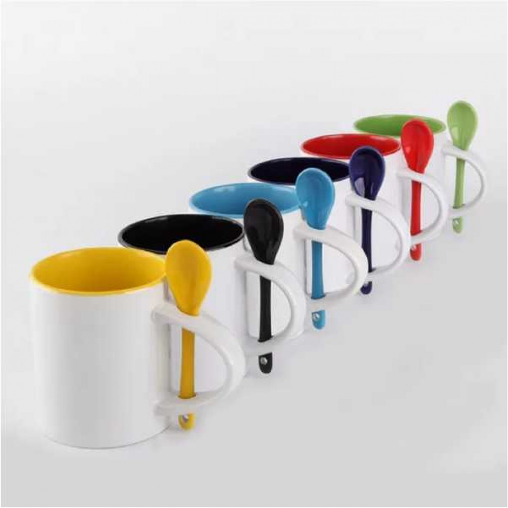 Печать на кружке с ложкой