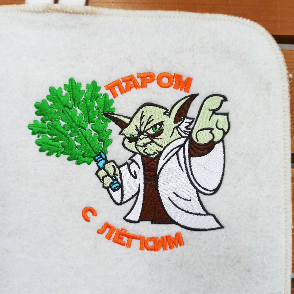 вышивка на банных принадлежностях 