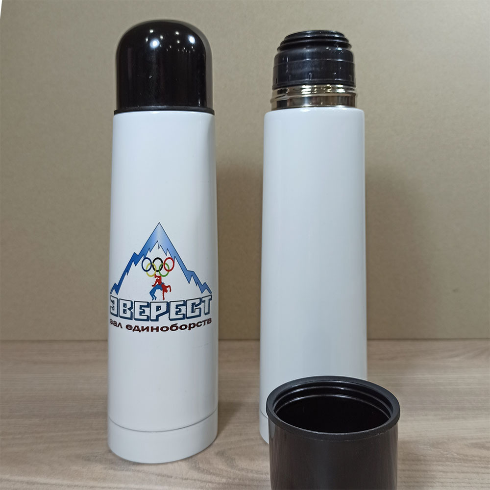 Печать на металлическом термосе