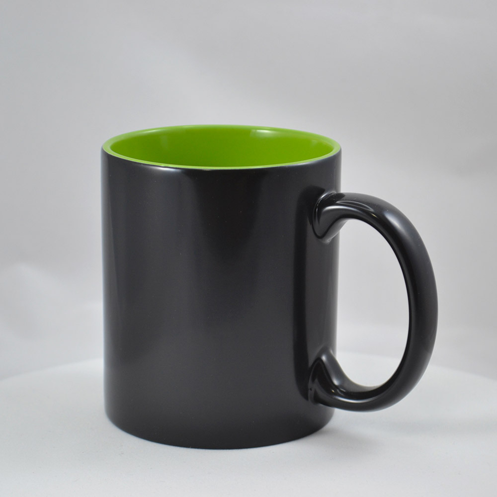 Кружка-хамелеон салатная внутри меняет цвет при нагревании 