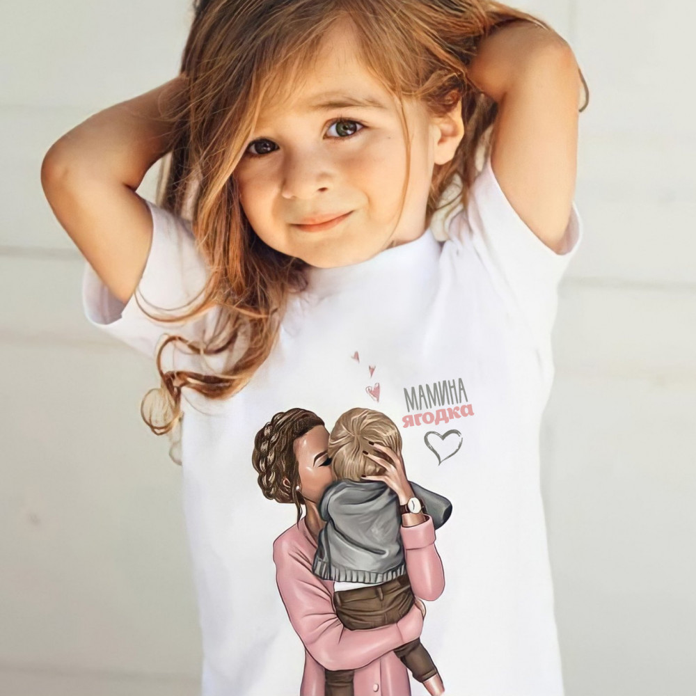 Белые детские футболки премиум