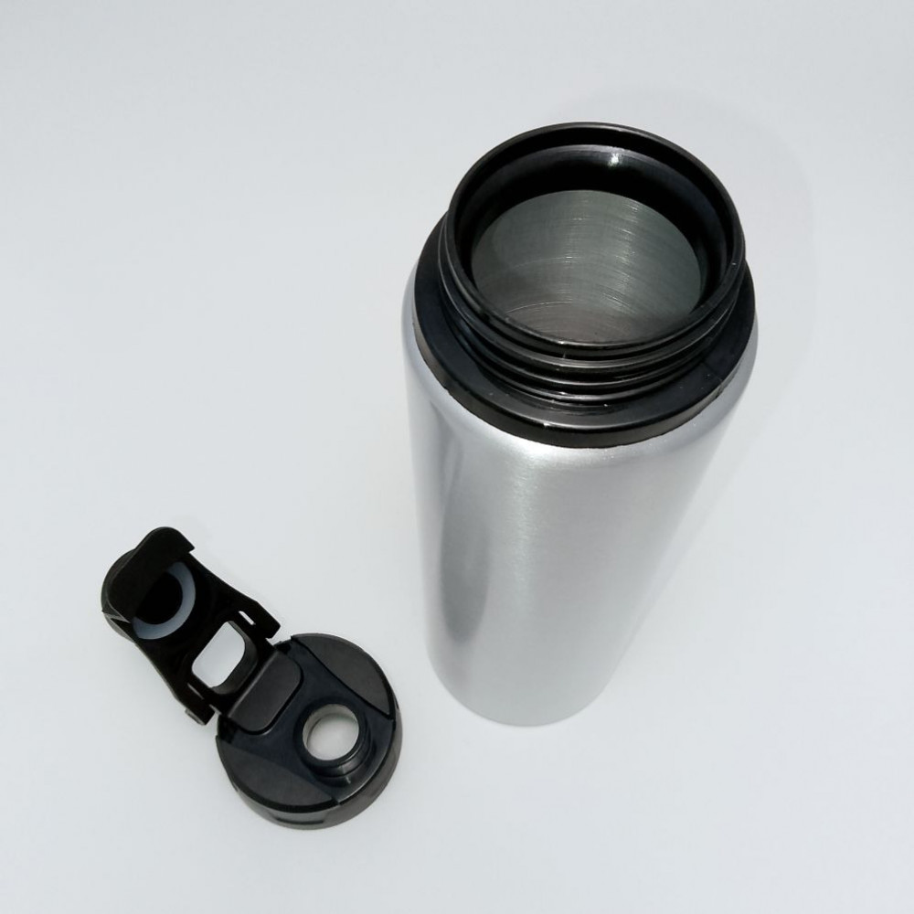 Печать на спортивной металлической бутылке 