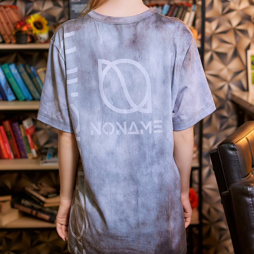 оверсайз футболка с принтом на всей поверхности