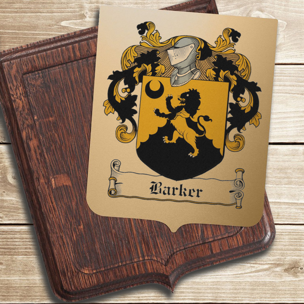 Плакетка в виде герба 20х24см.